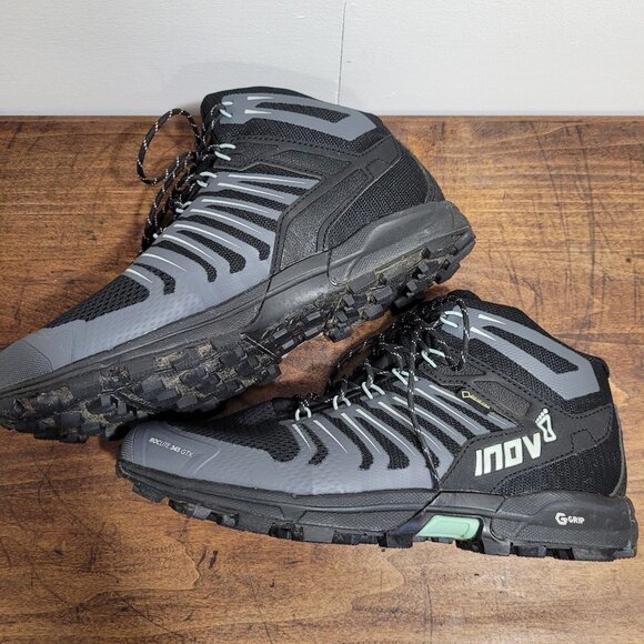 EUC INOV8 ROCLITE 345 GTX Goretex Black/Grey Waterproof Hiking Boots Women's 10 - Picture 3 of 10